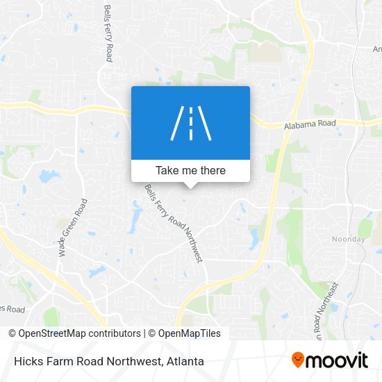 Hicks Farm Road Northwest map