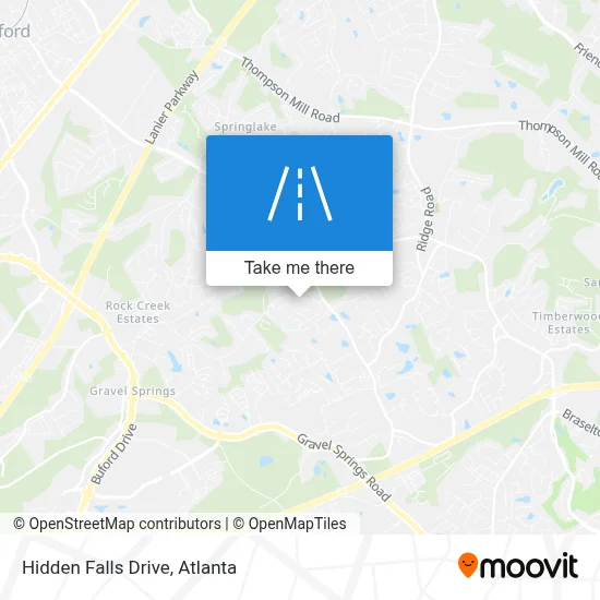 Hidden Falls Drive map