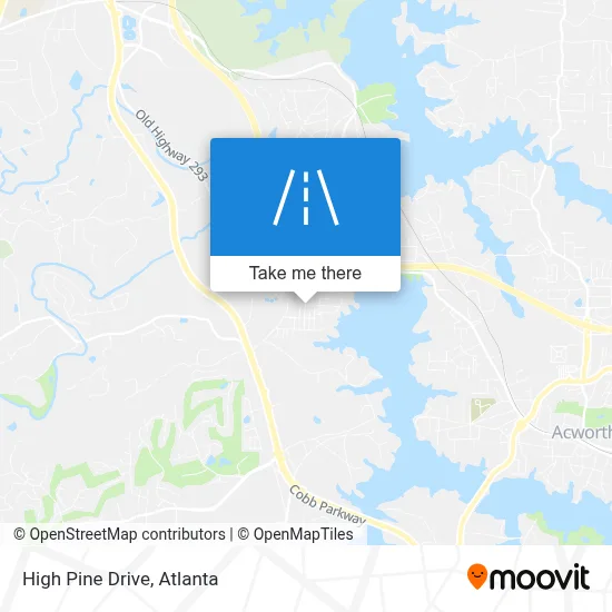 High Pine Drive map
