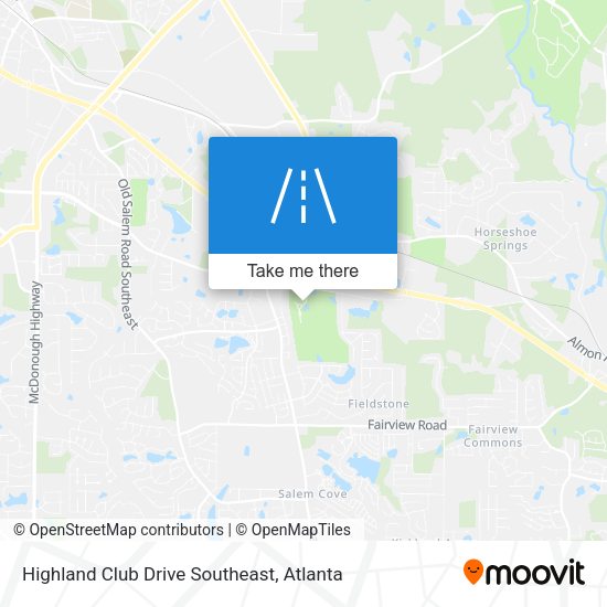 Highland Club Drive Southeast map