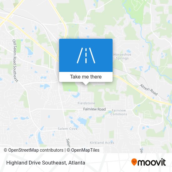 Mapa de Highland Drive Southeast