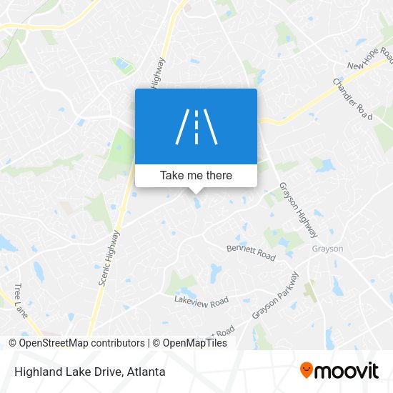 Highland Lake Drive map