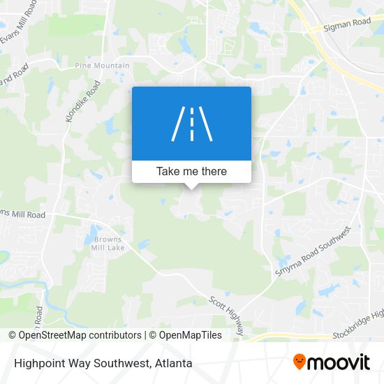 Highpoint Way  Southwest map