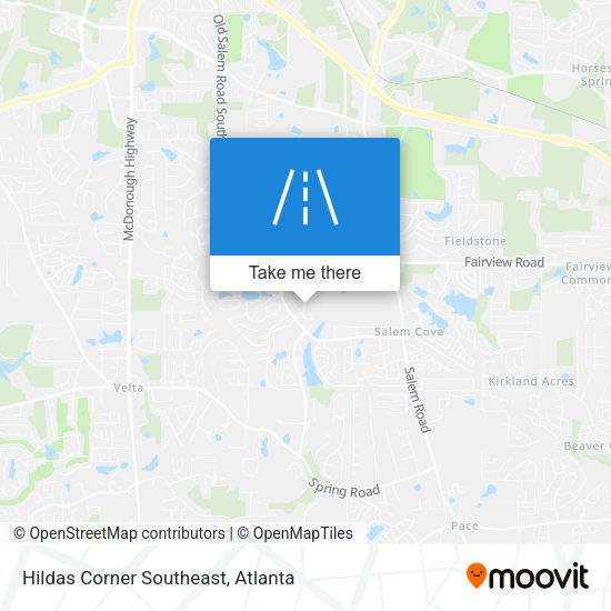Hildas Corner Southeast map