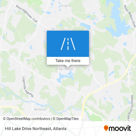 Hill Lake Drive Northeast map