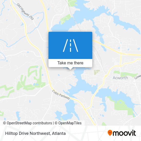 Hilltop Drive Northwest map