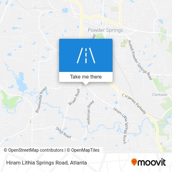 Hiram Lithia Springs Road map