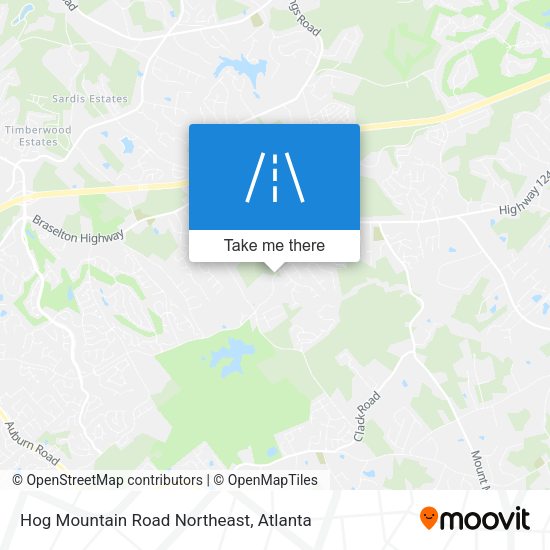 Mapa de Hog Mountain Road Northeast