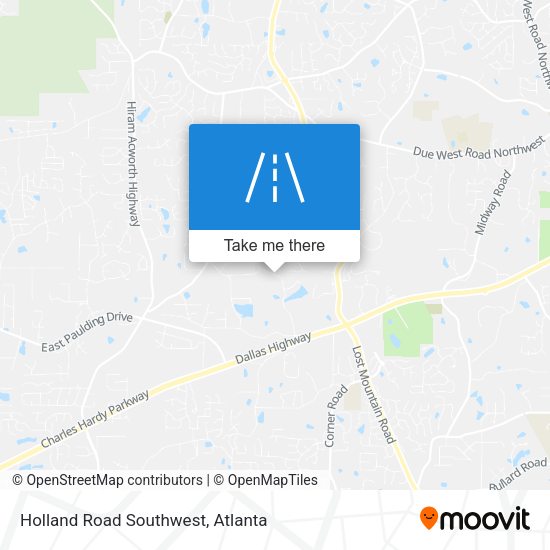 Holland Road Southwest map