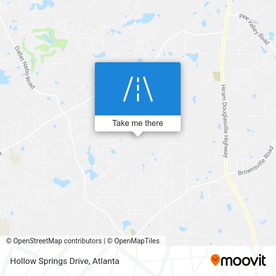 Hollow Springs Drive map