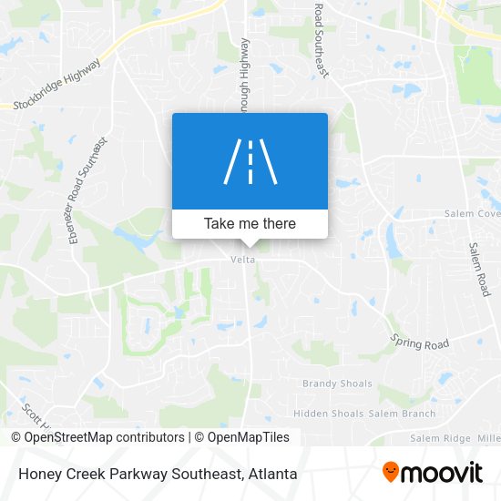 Mapa de Honey Creek Parkway Southeast