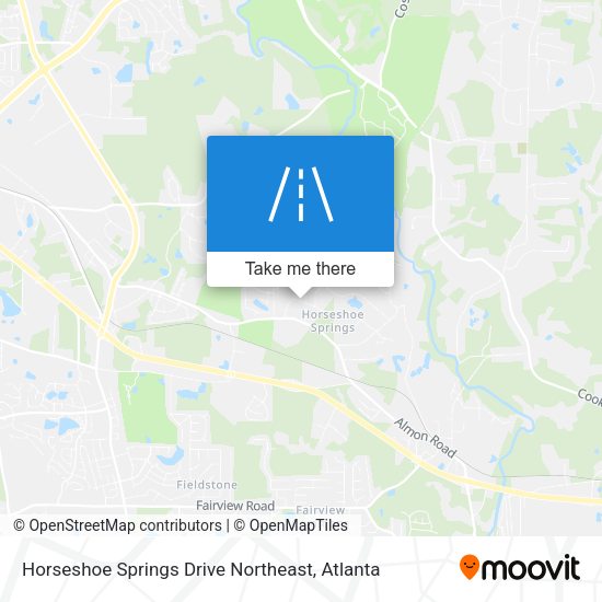Mapa de Horseshoe Springs Drive Northeast