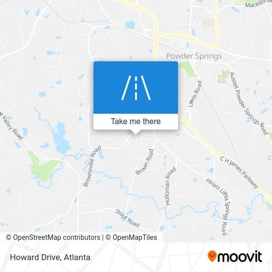 Howard Drive map