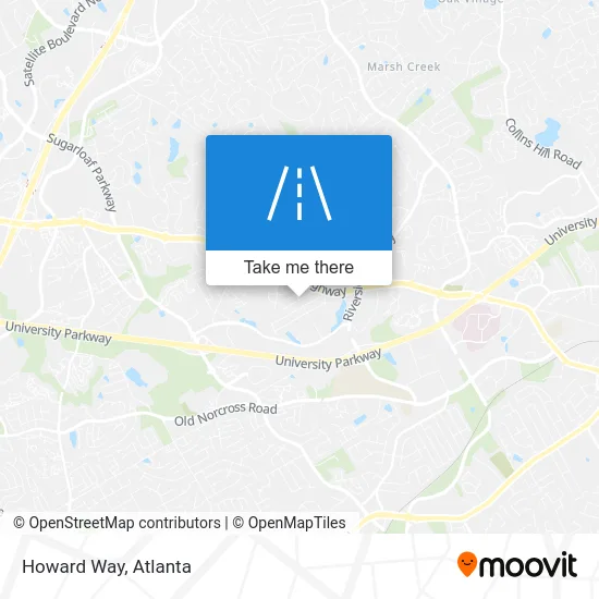 Howard Way map