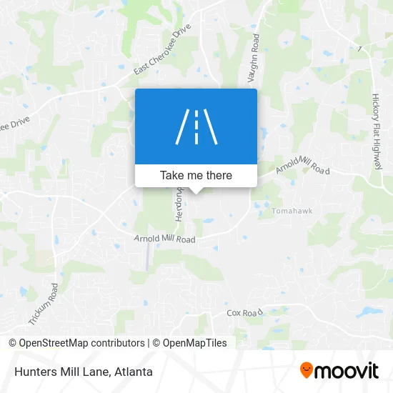 Hunters Mill Lane map
