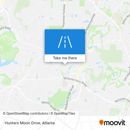 Hunters Moon Drive map