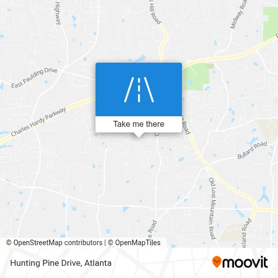 Hunting Pine Drive map