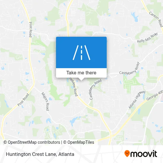Huntington Crest Lane map