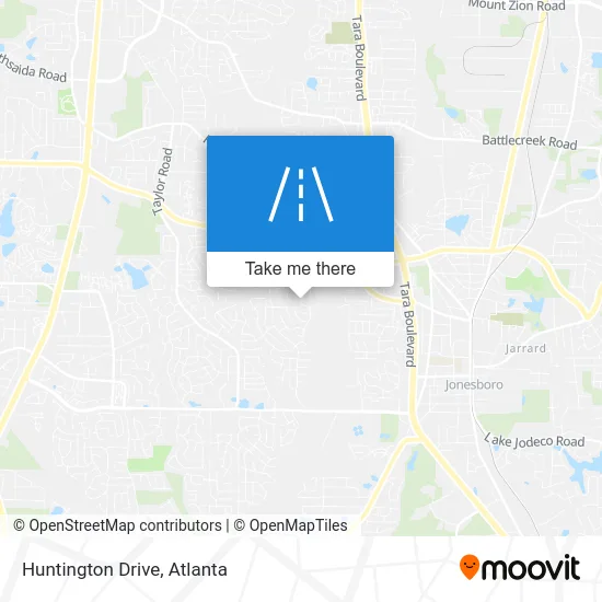 Huntington Drive map