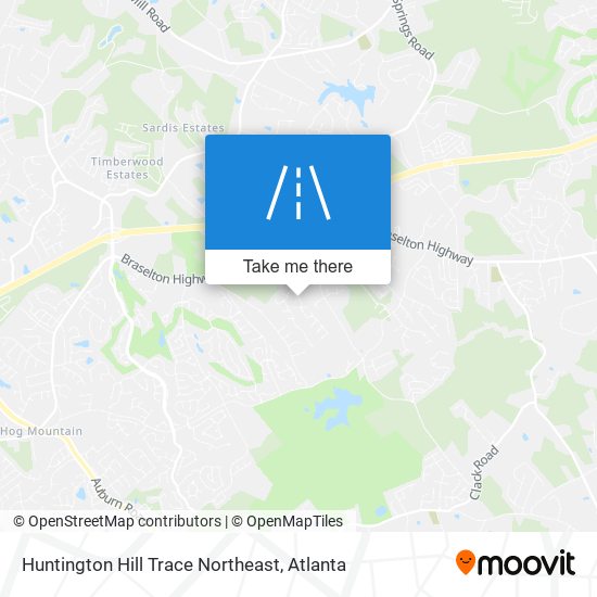 Huntington Hill Trace Northeast map