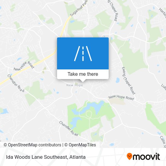 Ida Woods Lane Southeast map