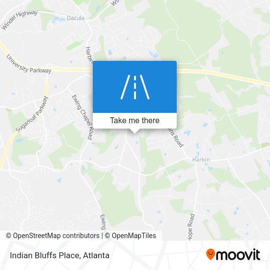 Mapa de Indian Bluffs Place