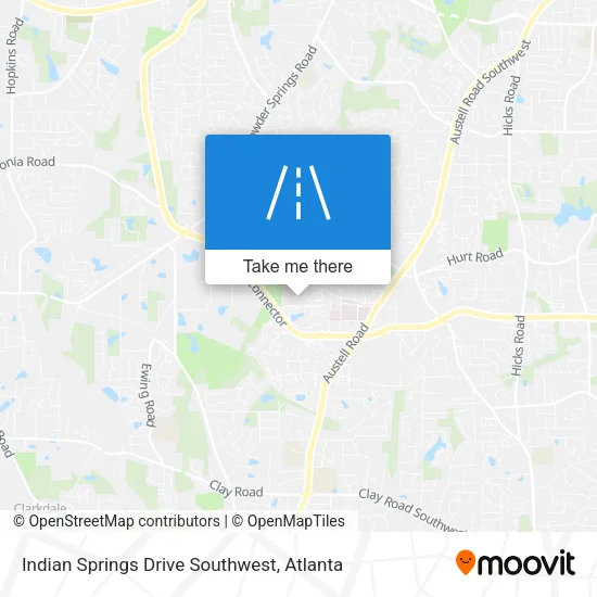 Mapa de Indian Springs Drive Southwest