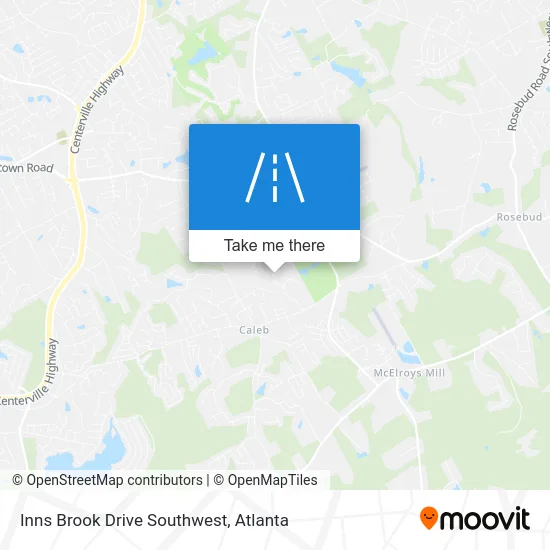 Inns Brook Drive Southwest map