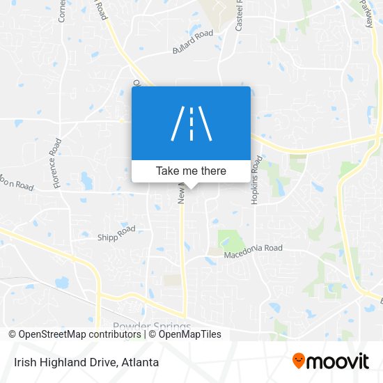 Irish Highland Drive map