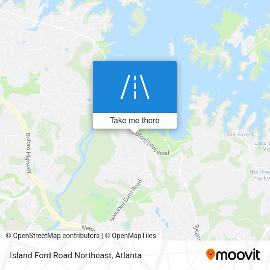 Island Ford Road Northeast map