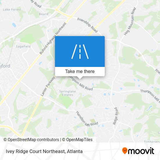 Mapa de Ivey Ridge Court Northeast