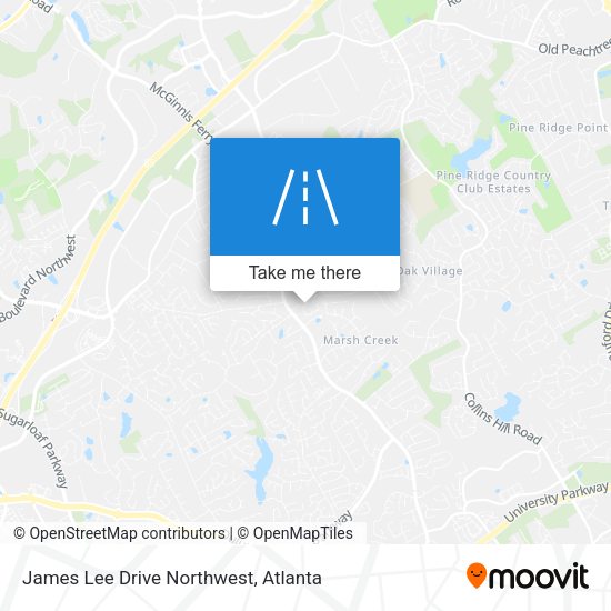 James Lee Drive Northwest map