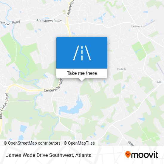James Wade Drive Southwest map