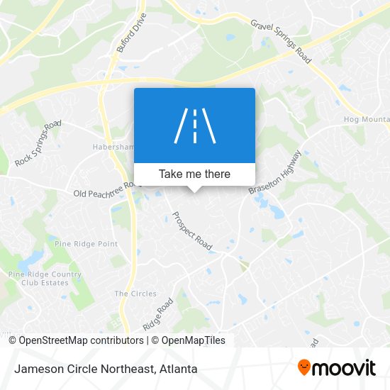 Jameson Circle Northeast map