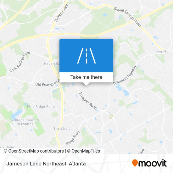 Mapa de Jameson Lane Northeast