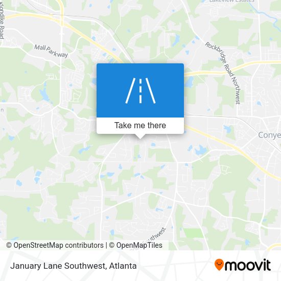 January Lane Southwest map