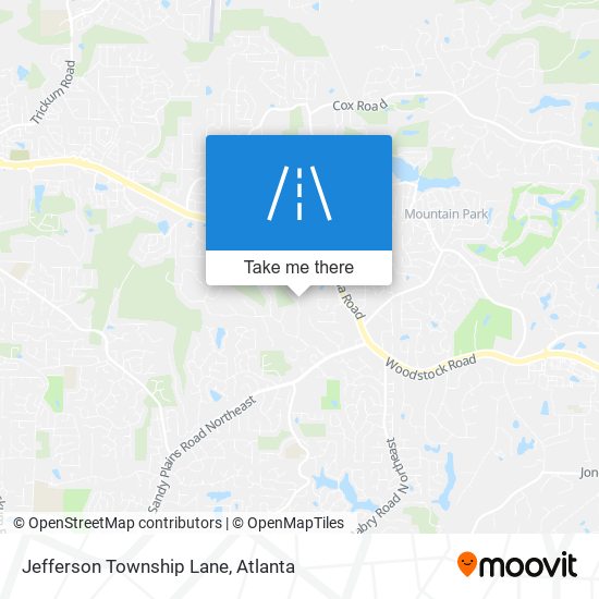 Jefferson Township Lane map