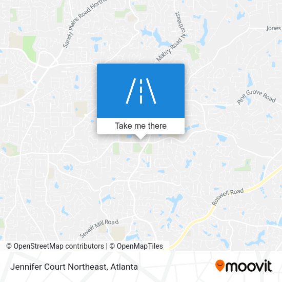 Jennifer Court Northeast map