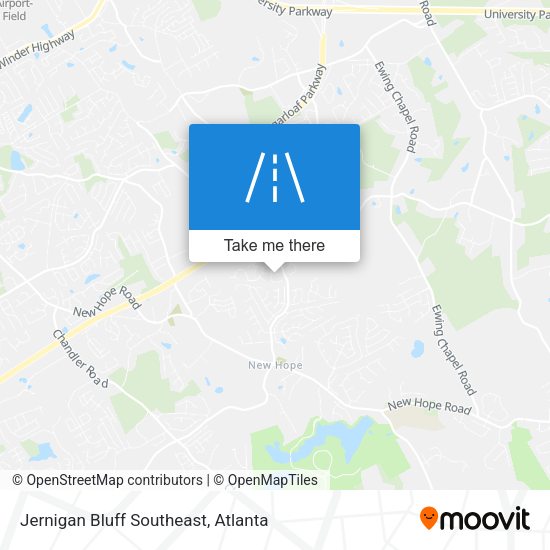 Mapa de Jernigan Bluff Southeast