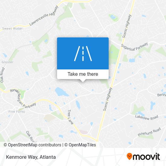 Kenmore Way map