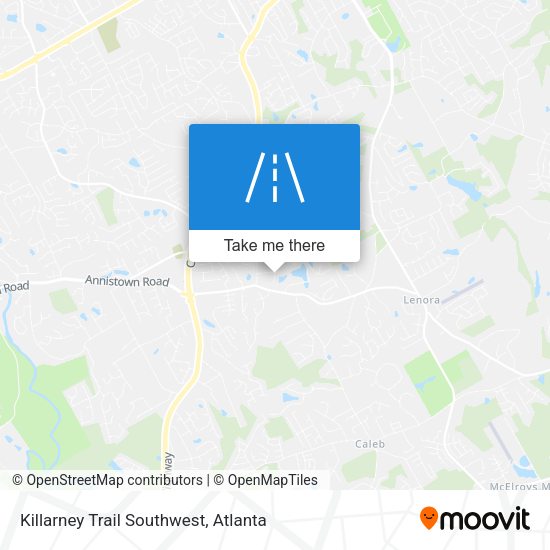 Killarney Trail Southwest map