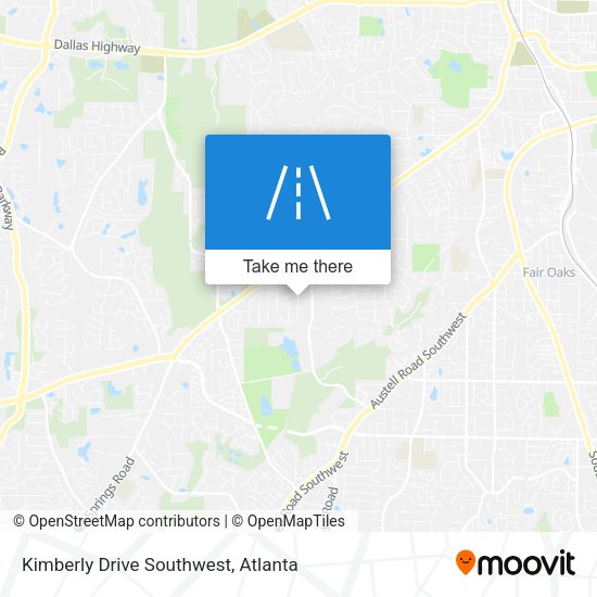 Kimberly Drive Southwest map
