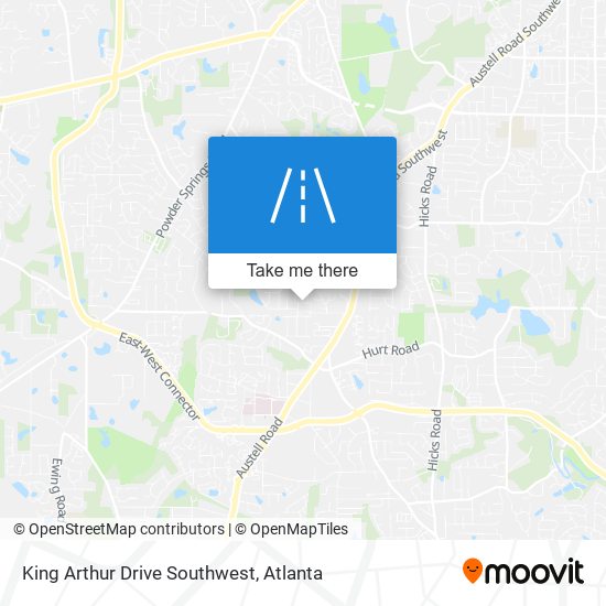 King Arthur Drive Southwest map