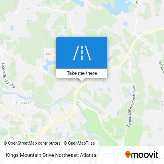 Mapa de Kings Mountain Drive Northeast
