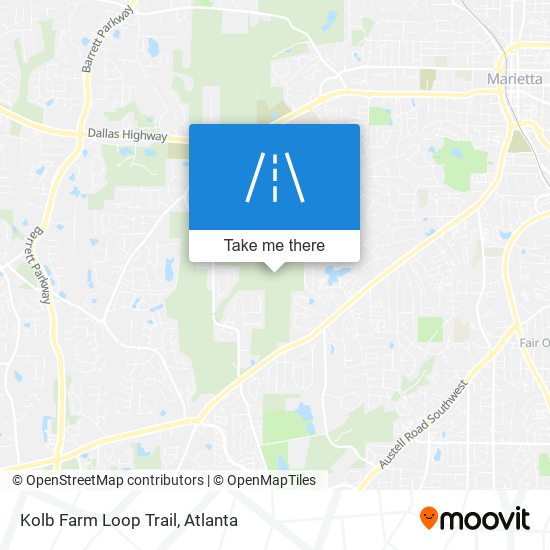 Kolb Farm Loop Trail map