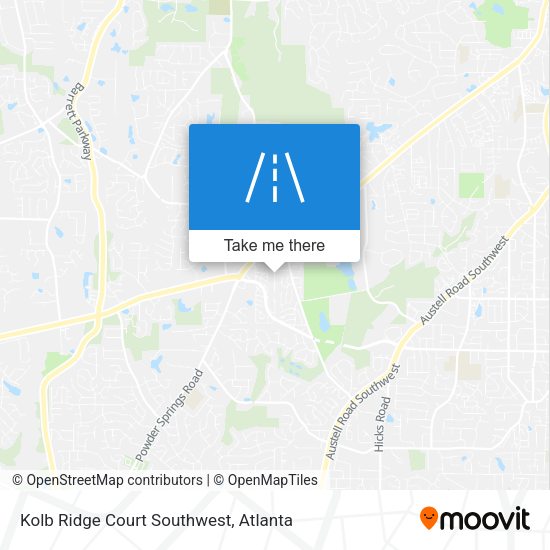 Mapa de Kolb Ridge Court Southwest