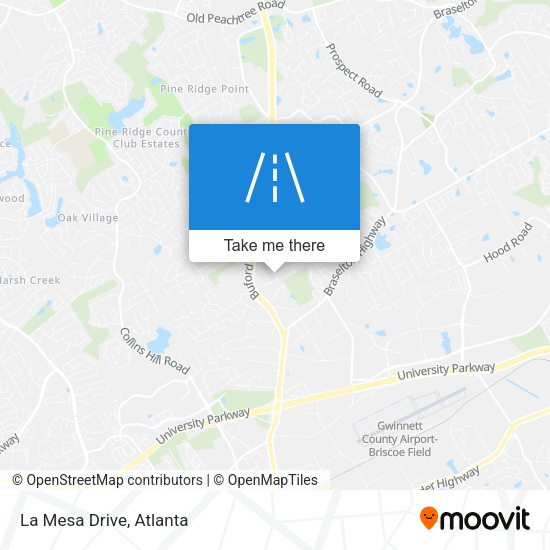 La Mesa Drive map