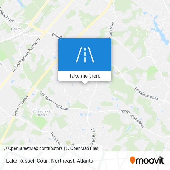 Lake Russell Court Northeast map