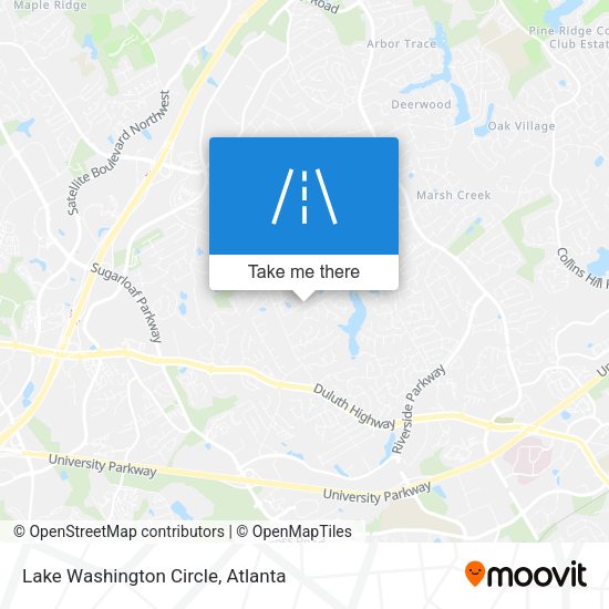 Lake Washington Circle map
