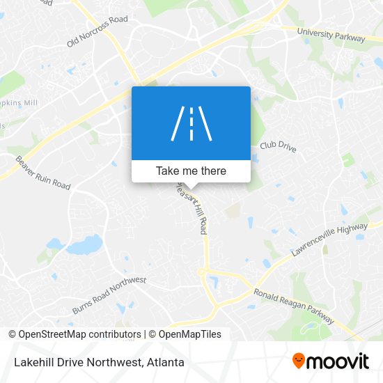 Lakehill Drive Northwest map